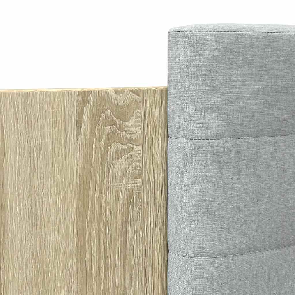 Bettgestell mit Kopfteil Sonoma-Eiche 140x190 cm Holzwerkstoff