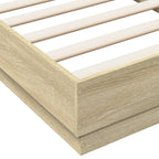 Bettgestell mit LED Sonoma-Eiche 75x190 cm