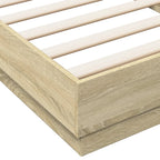 Bettgestell ohne Matratze Sonoma-Eiche 100x200 cm Holzwerkstoff