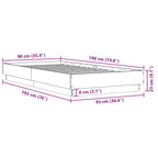 Bettgestell Weiß 90x190 cm Holzwerkstoff