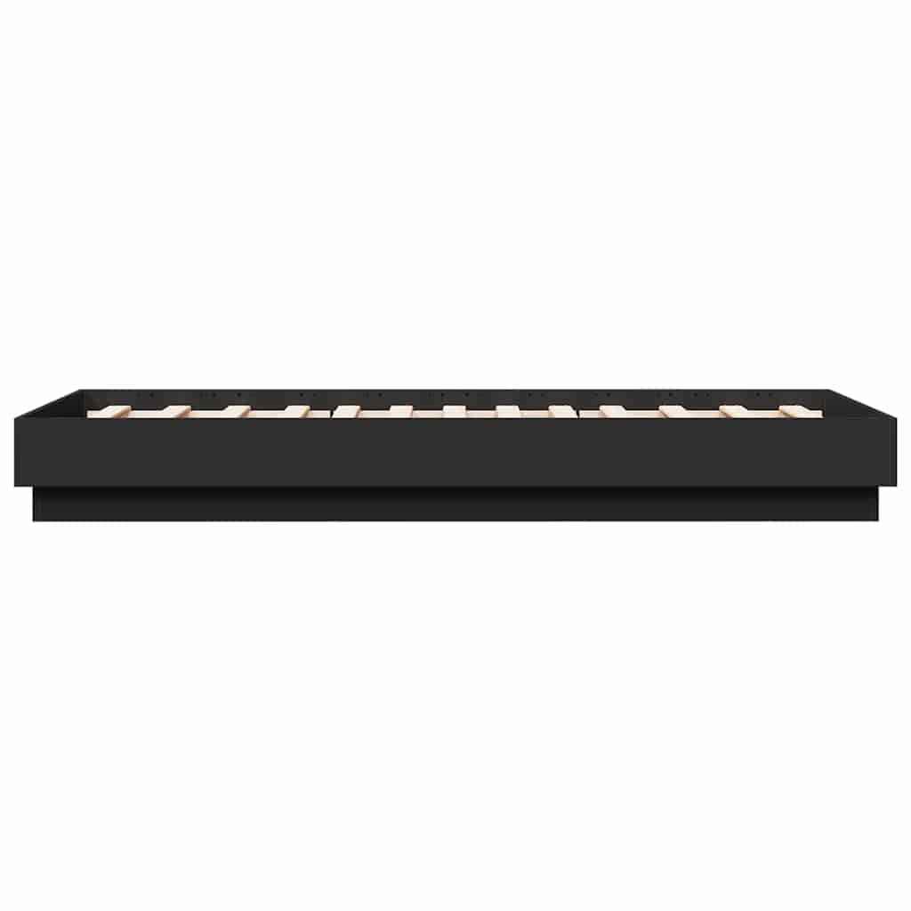 Bettgestell Schwarz 90x190 cm Holzwerkstoff