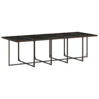 11-tlg. Garten-Essgruppe mit Kissen Braun Poly Rattan