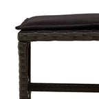 9-tlg. Garten-Essgruppe mit Kissen Schwarz Poly Rattan