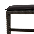 17-tlg. Garten-Essgruppe mit Kissen Schwarz Poly Rattan