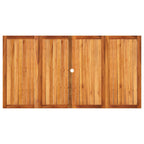 Gartentisch Beige 180x90x75 cm Poly Rattan Akazienholz