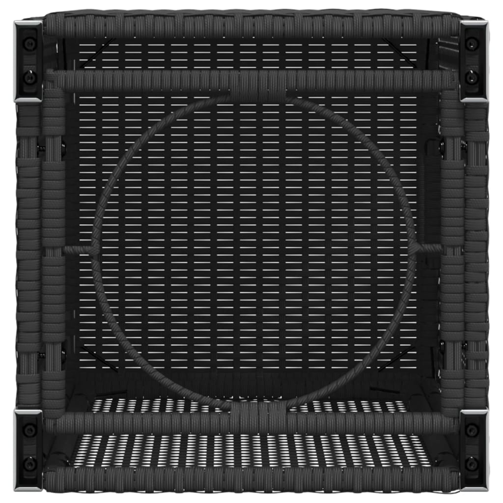 Propan-Tank-Verstecktisch Schwarz 40x40x60 cm Poly Rattan