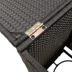 Propan-Tank-Verstecktisch Schwarz 40x40x60 cm Poly Rattan