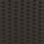 Gartensofa 2-Sitzer mit Dach und Hockern Schwarz Poly Rattan