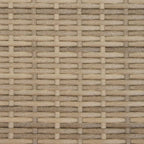 Gartensofa 2-Sitzer mit Hockern Beige Poly Rattan