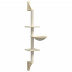 Kratzbaum mit Kratzsäule Wandmontage Creme 142,5 cm