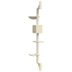 Kratzbaum mit Kratzsäule Wandmontage Creme 187 cm