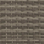 Gartensofa 2-Sitzer mit Dach und Hockern Grau Poly Rattan