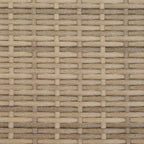 Gartensofa 2-Sitzer mit Hockern Beige Poly Rattan