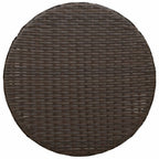 3-tlg. Bistro-Set mit Kissen Braun Poly Rattan