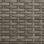 Gartensofa 3-Sitzer mit Baldachin und Hockern Grau Poly Rattan