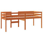 Hochbett Wachsbraun 90x200 cm Massivholz Kiefer