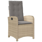 7-tlg. Garten-Essgruppe mit Kissen Beigemischung Poly Rattan