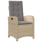 9-tlg. Garten-Essgruppe mit Kissen Beigemischung Poly Rattan