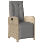 5-tlg. Garten-Essgruppe mit Kissen Beigemischung Poly Rattan