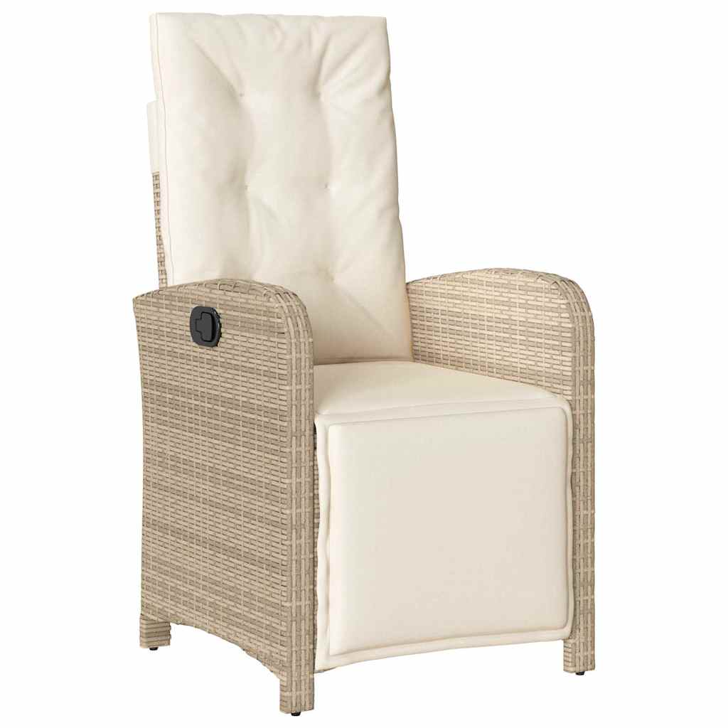 9-tlg. Garten-Essgruppe mit Kissen Beige Poly Rattan