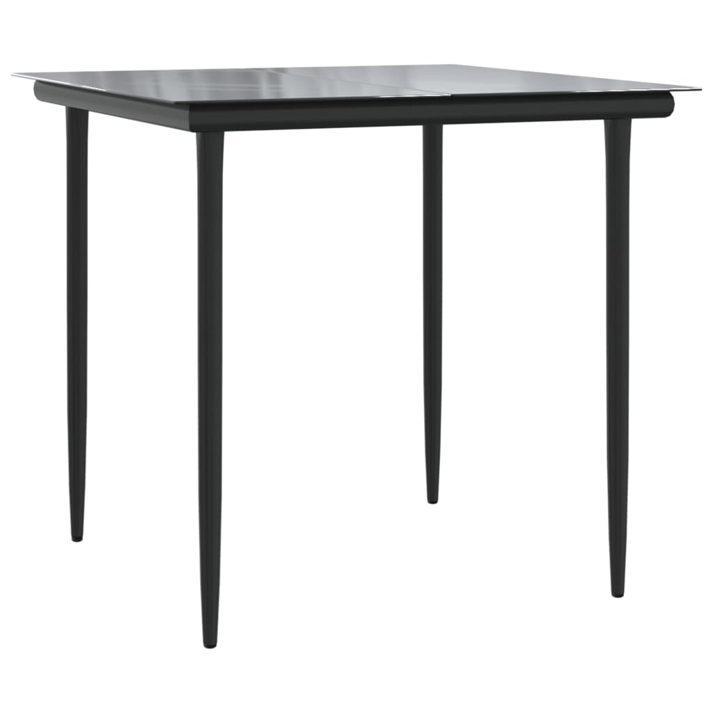 5-tlg. Garten-Essgruppe mit Kissen Grau Poly Rattan