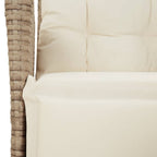 9-tlg. Garten-Essgruppe mit Kissen Beige Poly Rattan