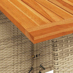 6-tlg. Garten-Sofagarnitur mit Kissen L-Form Beige Poly Rattan