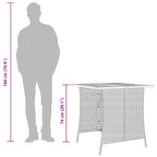6-tlg. Garten-Sofagarnitur mit Kissen L-Form Beige Poly Rattan
