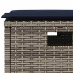 6-tlg. Garten-Sofagarnitur mit Kissen L-Form Grau Poly Rattan