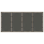 Gartentisch mit Glasplatte Grau 190x90x75 cm Poly Rattan
