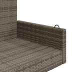 Hängebank Grau 119x56x48 cm Poly Rattan