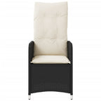 Outdoor-Lehnstühle 2 Stk. mit Tisch Schwarz Poly-Rattan