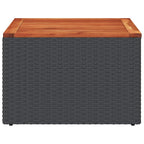 Gartentisch Schwarz 55 x 55 x 37 cm Poly Rattan und Akazienholz
