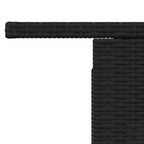 Gartentisch Schwarz 100x55x73 cm Poly Rattan und Akazienholz