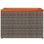 Garten-Beistelltische 2 Stk. Grau 55x34x37cm Poly Rattan Holz