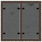 Gartentisch mit Glasplatte Braun 55x55x37 cm Poly Rattan