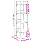 Bücherregal 4 Böden Grau Sonoma 35x30x138,5 cm Holzwerkstoff