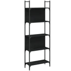 Bücherregal 5 Böden Schwarz 60,5x24x166,5 cm Holzwerkstoff
