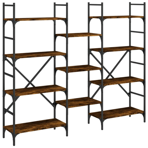 Bücherregal Räuchereiche 160x28,5x136,5 cm Holzwerkstoff