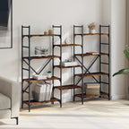 Bücherregal Räuchereiche 160x28,5x136,5 cm Holzwerkstoff