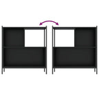 Bücherregal Schwarz 72x28x77,5 cm Holzwerkstoff
