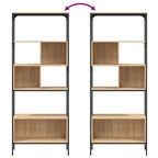 Bücherregal 5 Böden Sonoma-Eiche 76x33x188,5 cm Holzwerkstoff