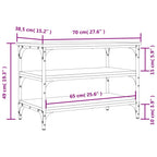 Schuhbank Schwarz 70x38,5x49 cm Holzwerkstoff