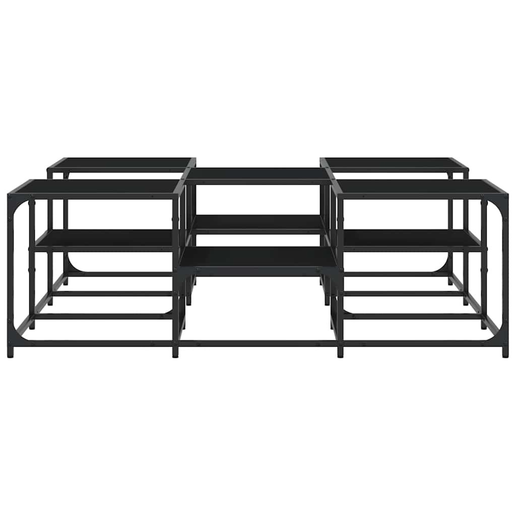 Couchtisch Schwarz 121x121x40 cm Holzwerkstoff