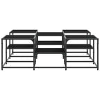 Couchtisch Schwarz 121x121x40 cm Holzwerkstoff