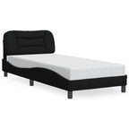 Bettgestell mit LED ohne Matratze "Hvar" Schwarz 80x200 cm Stoff