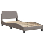 Bettgestell mit LED ohne Matratze "Hvar" Taupe 90x200 cm Stoff