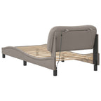 Bettgestell mit LED ohne Matratze "Hvar" Taupe 90x200 cm Stoff
