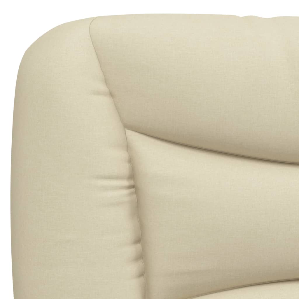 Bettgestell mit LED ohne Matratze "Hvar" Creme 90x200 cm Stoff