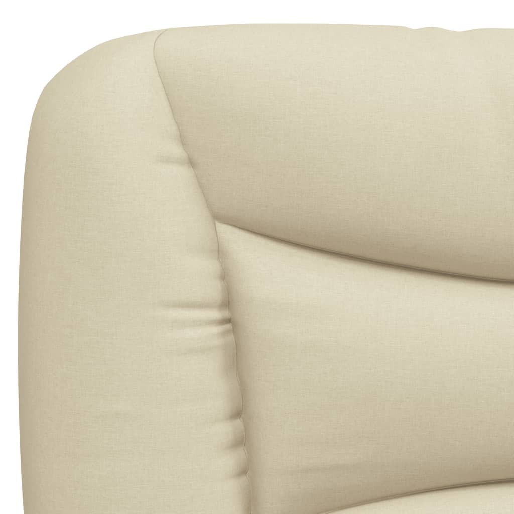 Bettgestell mit LED ohne Matratze "Hvar" Creme 100x200 cm Stoff